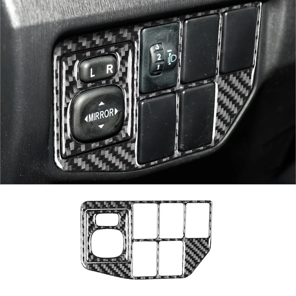 Juego completo de 25 piezas de embellecedores interiores de fibra de carbono para Toyota Prius 2012-2015 Foto 4 de 4