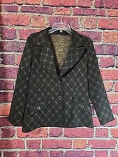 Lightweight Blazer Black W/ Metallic Gold See Measurements For Size C96