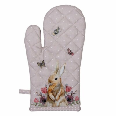 Ofenhandschuh, Backhandschuh HAPPY BUNNY Clayre & Eef | HBU44 Ostern, Osterhase 