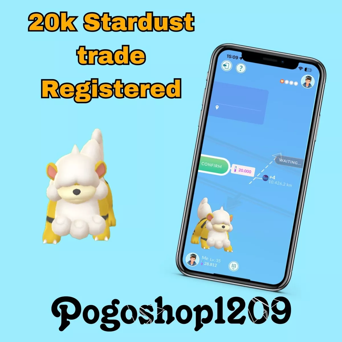 Pokémon Go - Shiny Lucario *- TRADE Unregistered 1M Stardust