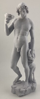 MICHELANGELO RENAISSANCE SCULPTURE BACCHUS 9.8 INCH/250 MM, MUSEUM REPRODUCTION
