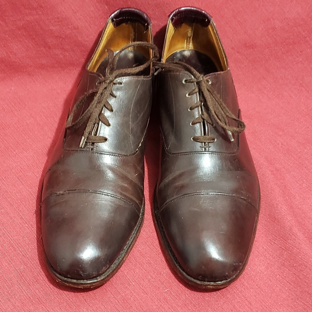 ROYAL TWEED CHEANEY Men\'s Dress Shoes Burgundy Leather Size 8B Premium Grade Royal Tweed By Cheaney Of England Premium Grade Brown  main image 3