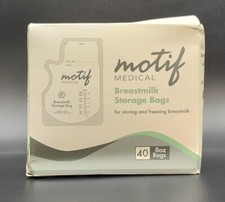 Motif Medical Breast Milk Storage Freezer Bags 8 oz 40 ct Easy Pour Leakproof