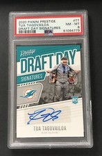 Tua Tagovailoa 2020 Prestige Draft Day Signatures Rookie Auto PSA 8 Dolphins RC