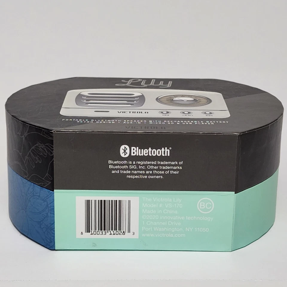 Lily VICTROLA Portable Bluetooth Speaker w/ Rechargeable Battery - New in Box - Image 3 of 4
