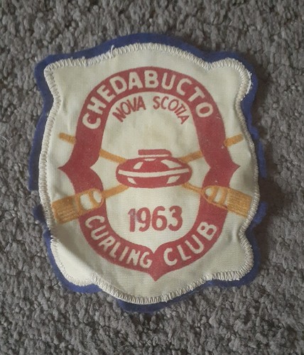 Vintage Nova Scotia Curling Club Patch - Chedabucto 1963 - Very Rare