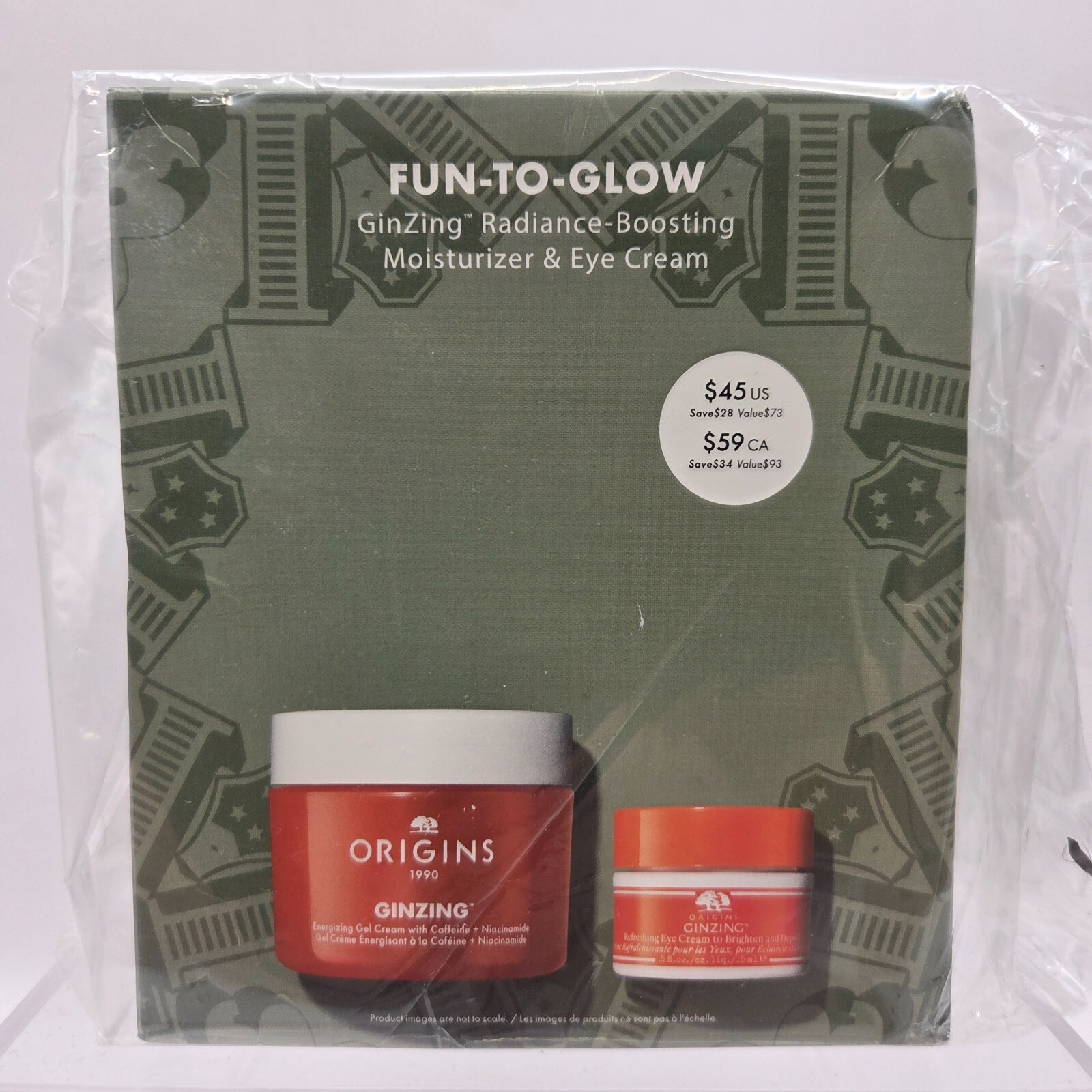 Origins GinZing Radiance-Boosting Moisturizer & Eye Cream New in Box