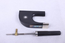 Upright Double Bass Bow Frog 4/4 Ebony German Style Frog Screw Nice Inlay