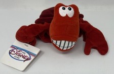 Vintage-The Disney Store Mini Bean Bag Sebastian 8" Plush Little Mermaid NWT