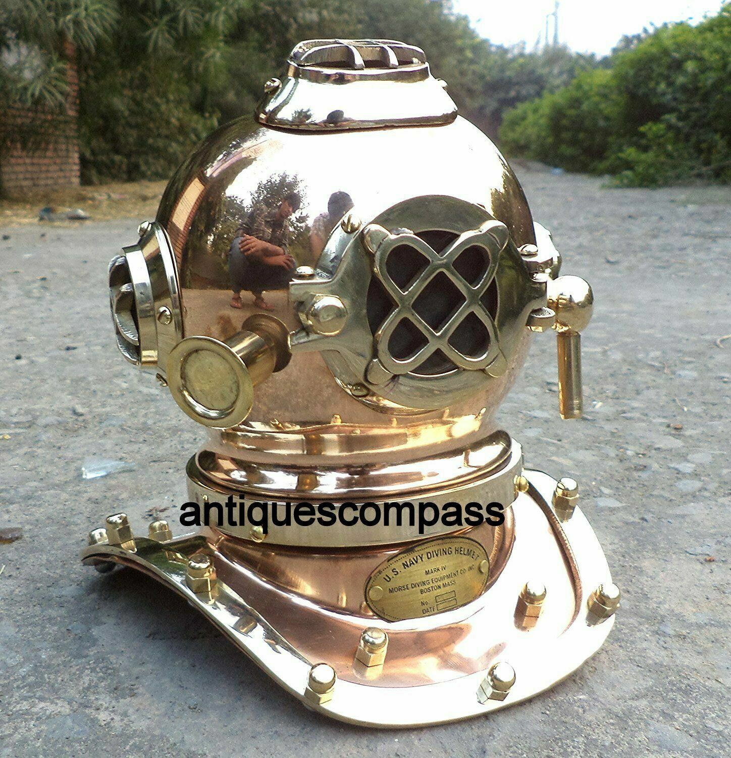 U.S Navy Marine Diving Divers Helmet 7 Inch Mini Scuba Marine Chrome