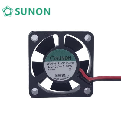 1 PCS  SUNON Fan EF35101S2-Q010-G99  DC12V 0.48W 3510 3.5CM 2 wire cooling fan