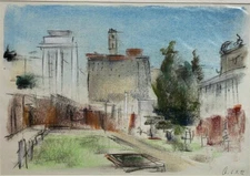 Franz Ehmke *1928 -2018 Italy Forum Romanum View of Capitol Signed