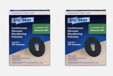Continuous Glucose Monitoring Patches FITS Dexcom G6, 10ct ea, 2 PACK -Brand NEW