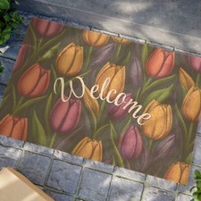 Tulips Welcome Doormat