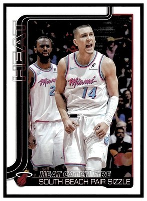 2025-26 Topps #284 Heat Catch Fire/Norman Powell/Tyler Herro ~ Miami Heat