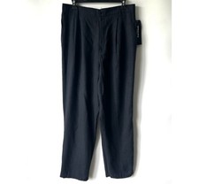 VTG Samantha Sports Flax Pants Womens 14 Black X High Rise Pleated USA MADE NWT
