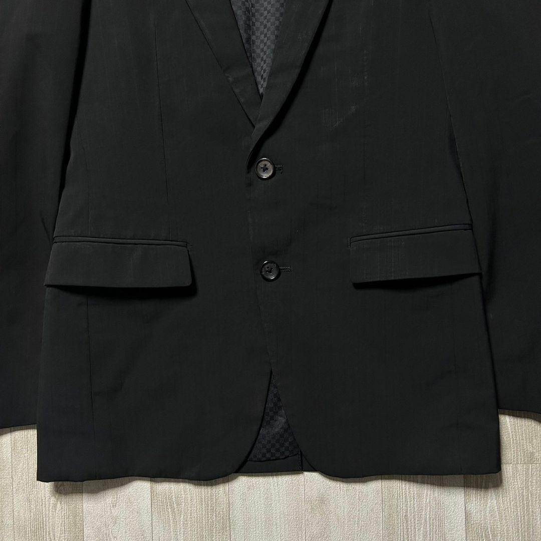 Comsa Men Shadow Stripe Setup Jacket Black Fully … - image 5