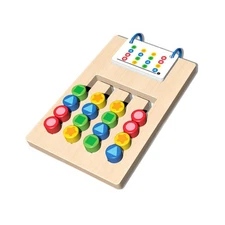 Slide Puzzle Wooden Toys Logic Teasers Activities Color Shape Matching for