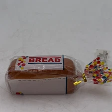 Sliced Wonder White Bread Loaf in Bag Wrapper Faux Food Christmas Ornament