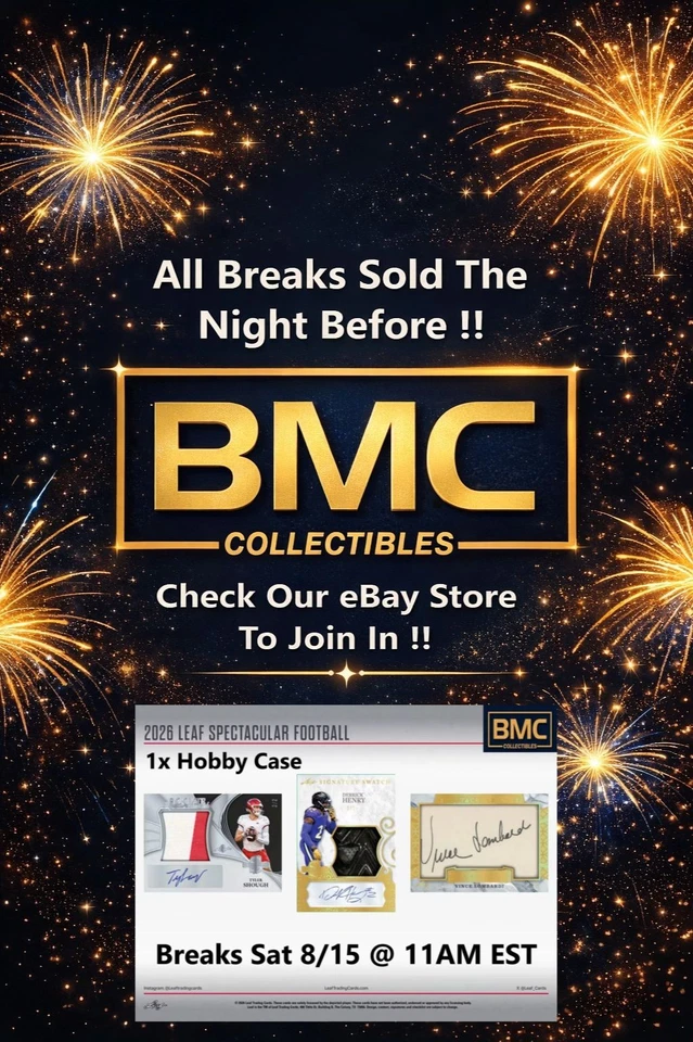 BMC Collectibles Pre-Sold Breaks 8/15