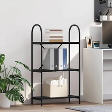 Image of WALPLUS Bookshelf Black Oak 60x30x109 cm Engineered Wood Storage Unit
