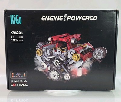 3201 Piece Supercar V8 Motor Engine Model Building Block Kit STEM KiGo 3201 pcs