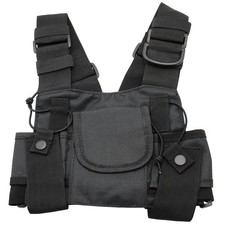 Radio Shoulder Holster Chest Harness Holder Vest Rig Two Way Walkie