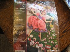 2006 Bucilla SUGAR PLUM FAIRY 18" Felt Christmas Stocking Kit 85431 Personalize