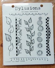 Dylusions Red Rubber Cling Stamps by Dyan Reaveley - Around the Edge - Used