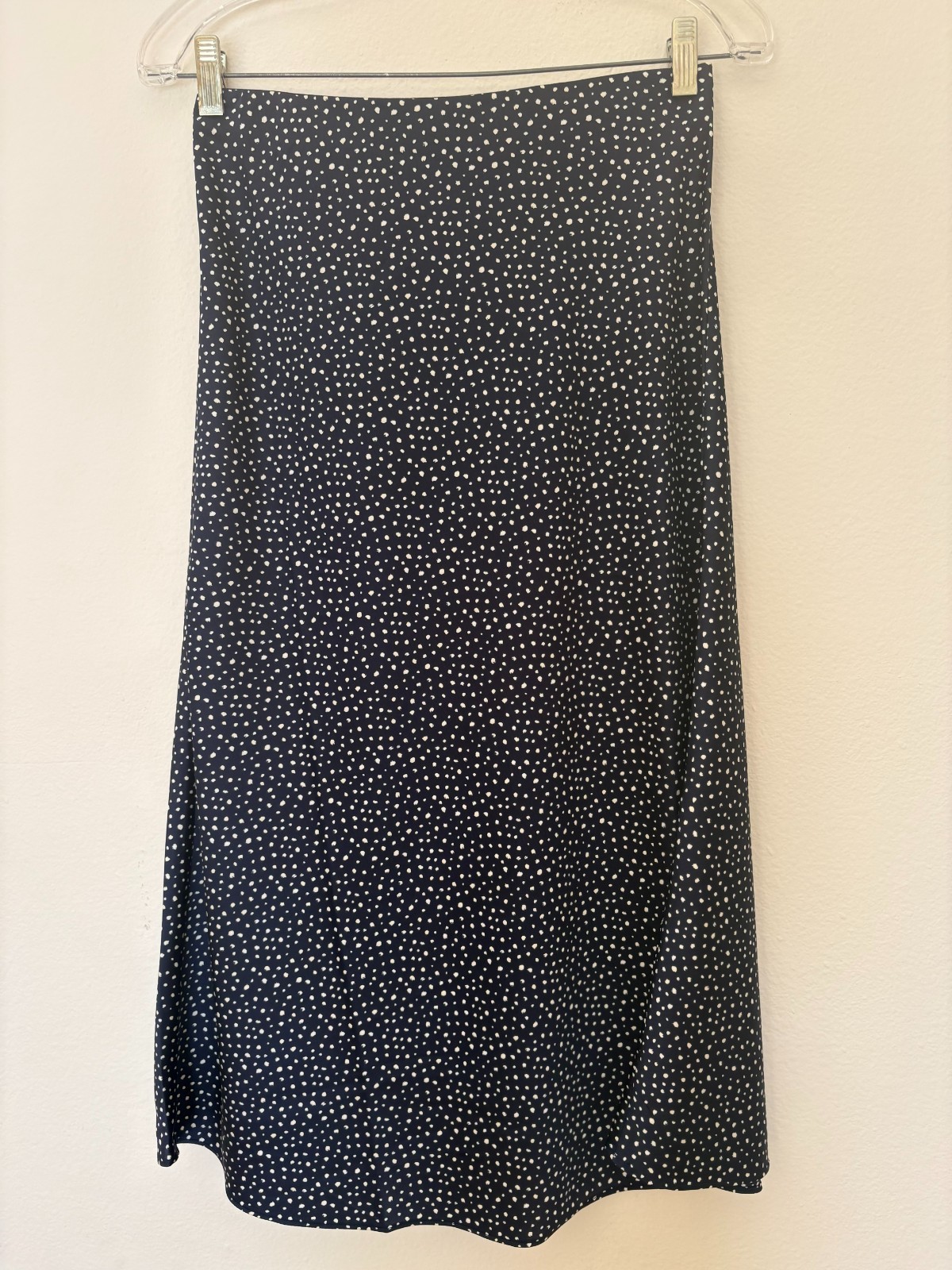 J. Crew Womens Navy in White Dot Gwyneth Slip Skirt XS New with Tag