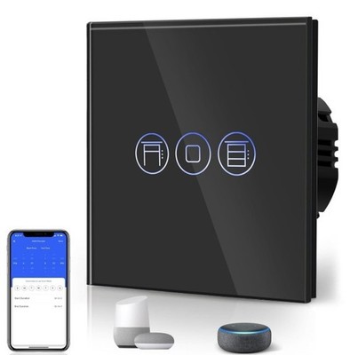BSEED Smart Rollladenschalter - Glas Touch Panel 1 Gang Smart Home Steuerung