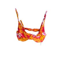 NWT Stone Fox Swim Simone Bikini in Lei Lei Orange Pink Floral Print
