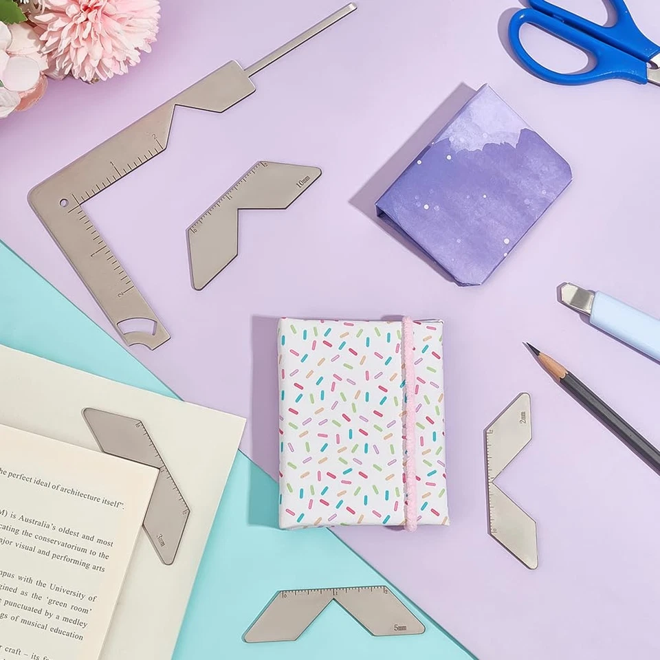 Kit de encuadernación de 5 piezas y herramienta ingleteadora de esquina guía de cubierta de libro 5 en 1 2/3/5/10 mm... Foto 4 de 4