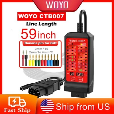 WOYO CTB007 12V-24V OBD2 Breakout Box , 59inch Line, CAN Tester Diagnostic Tool