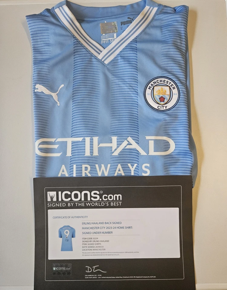 Signiertes Trikot Erling Haaland Manchester City (Icons zertifiziert) - Bild 2 von 3