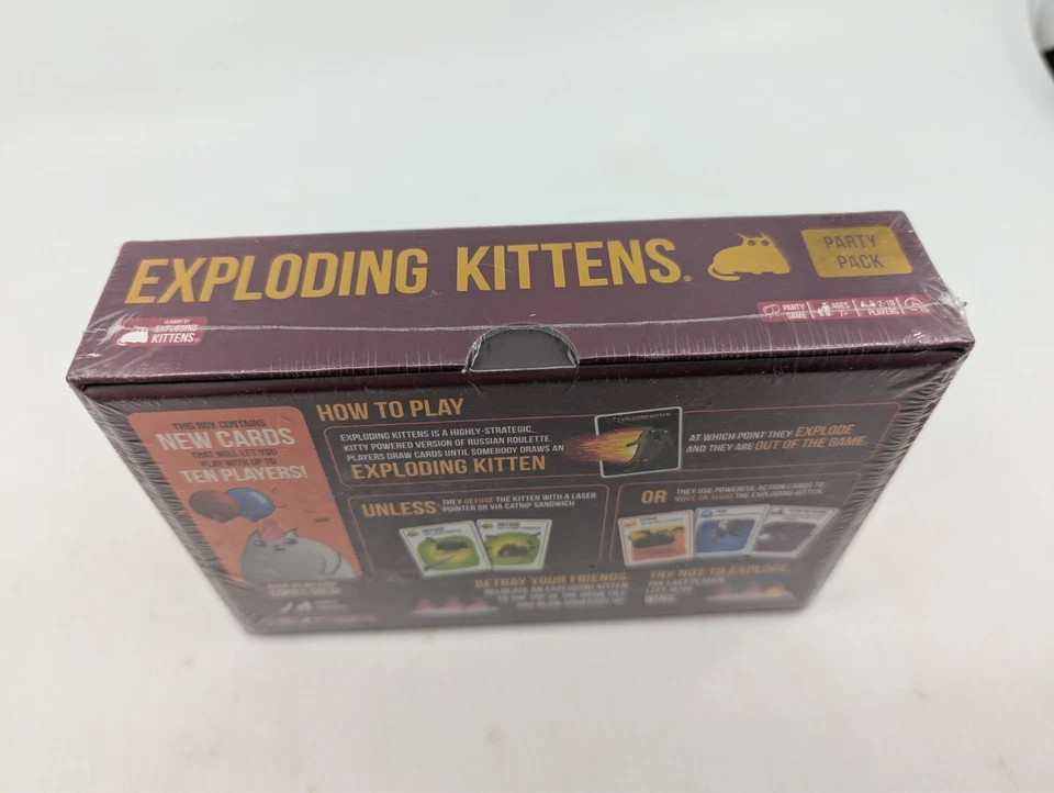 Sealed EXPLODING KITTENS Party Pack Card Game - Damaged Box - Image 4 of 4