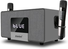 RHM K222 Karaoke Machine, with 2 Wireless Microphones  5 Music Modes,