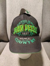 John Deere Country Hat Snapback Grn/Blk Moline Ill Tractor Adjustable Cap NWT
