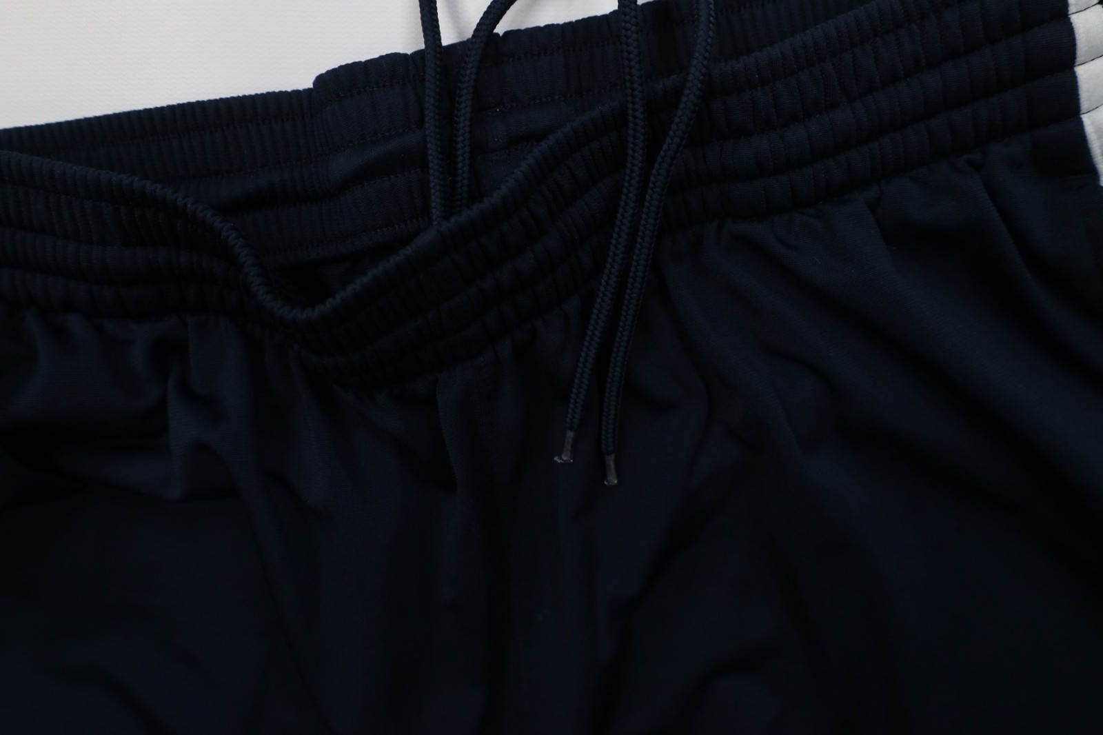 Vintage Y2K Adidas Mens XL Faded Striped Wide Leg Sweatpants Pants Navy Blue thumbnail 8