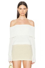 ENZA COSTA Sweater Knit Off Shoulder Top Wint...