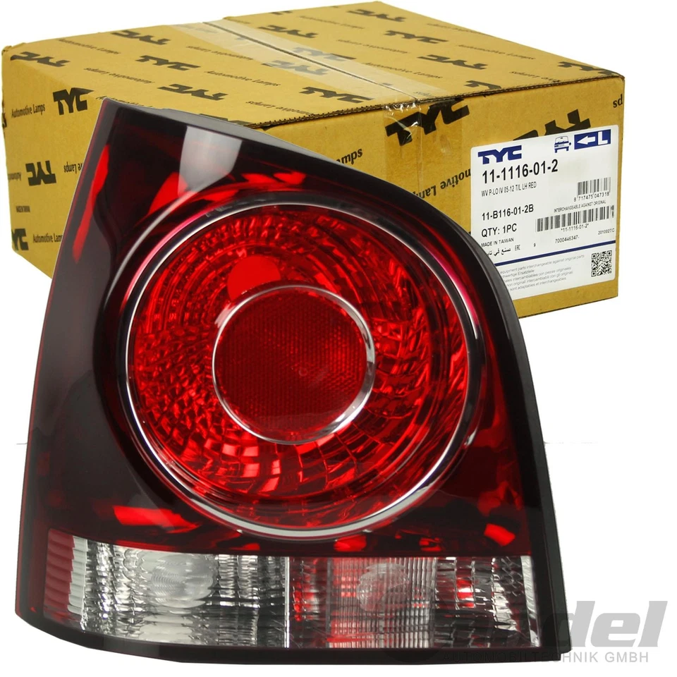 TYC HECKLEUCHTE RÜCKLEUCHTE KIRSCHROT LINKS für VW POLO 9N FACELIFT AB 2005