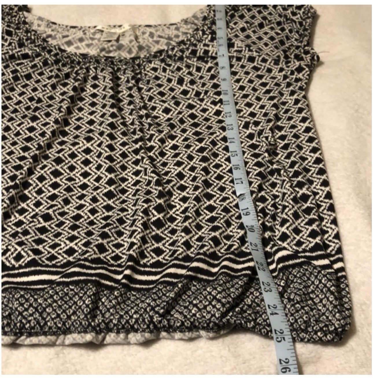 Max Studio Tank Patterned Sleeveless Gathered Blo… - image 5