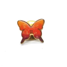 Vibrant Orange Butterfly Garden Insect Pin Nature Springtime Joy Beauty
