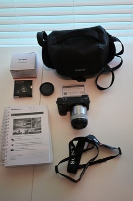 Sony A6400 24.2 MP Camera Kit 30mm f3.5 macro-Nikon & Contax G lens adapters