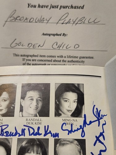 Signed GOLDEN CHILD Playbill: Ming-Na Wen + Cast w/ COA - Opening Night 1998 - Bild 2 von 20