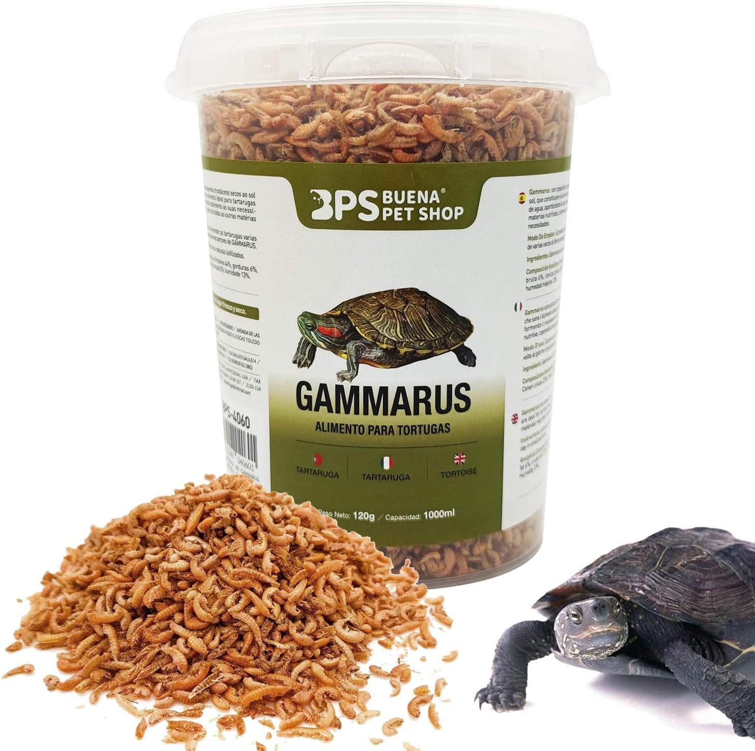 Gammarus Food BPS per Tartarughe - Snack Salutare 5 Diversi Modelli