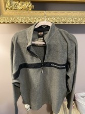Harley-Davidson Mens Grey And Black Pullover 1/4 Zip Sweatshirt Sz M