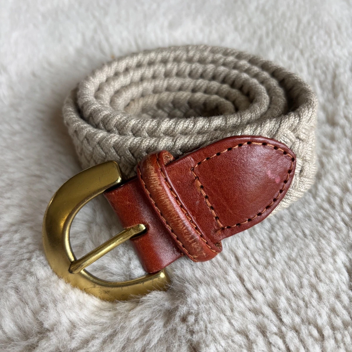 Womens Talbots Boho Bronze Woven Braided Leather Wide Classic Belt Casual Brass 191061506_1484.jpg main image 3