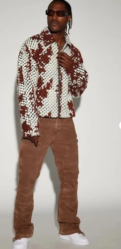 NEW NWT Nova Men Chamarra Jacquard Newbury Men’s Size XL Jacket Hip Hop image 3