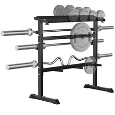 Uboway 3-Tier Dumbbell, Weights, and Bar Rack